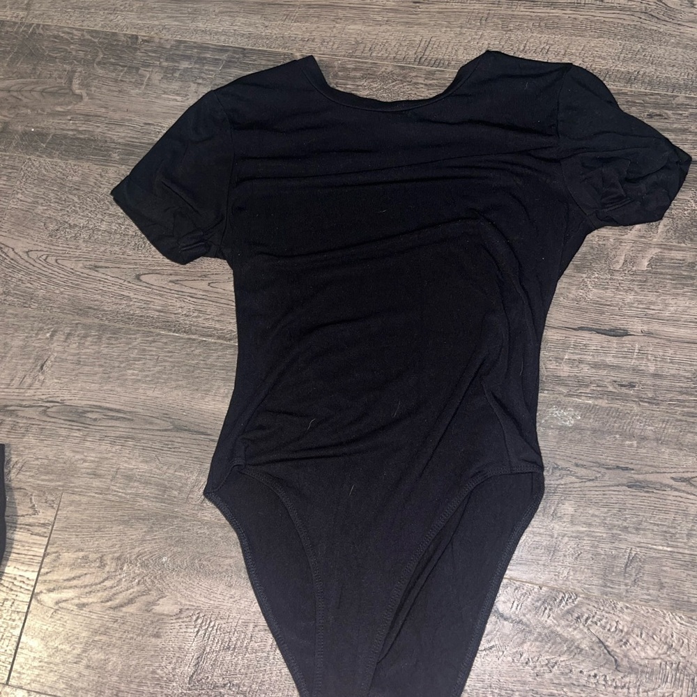 Black Short Sleeve Bodysuit